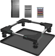 Mini Fridge Stand with Silicone Mat, Universal Stand Base Is Adjustable, 4 Sturd
