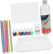 WESIEVYA Watercolor Painting Set Big Papers for Drawing Marbling Paint Set Pigment Pen for Artists Boys and Girls