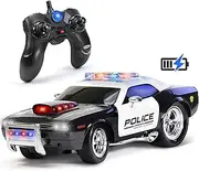 KidiRace RC Remote Control Police Car for Kids, Rechargeable, Durable and Easy to Control