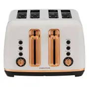 Morphy Richards Ascend 4 Slice Toaster Rose Gold White