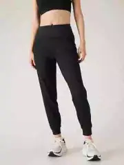 Athleta M MEDIUM Unstoppable Jogger, Black Warm Running Pants Workout NWT