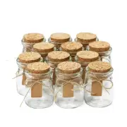 Otis Small Glass Bottles - Mini Jars w/Cork Stoppers - Round 100ml Mason Jars...