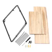 50x50x19cm Retro Rhombus Wood Iron Craft Wall Shelf Rack Storage Industrial Style Decorations