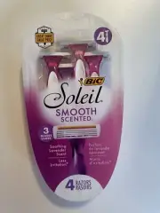Bic Soleil Smooth Scented 4 Disposable Razors (3 Blades) Lavender Scented Handle