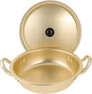 SOLUSTRE Aluminum Alloy Noodle Pot with Lid Quick Heating Ramen Cooker Lightweight Instant Noodles Cooking Pot for Camping Picnics and Backyard Parties Design