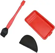 3 Piece Woodworking Glue Applicator Set,Glue Tray with Wood Glue, with 1 Silicone Brush,Glue Temporary Storage Place Holder Glue Pen Applicator Brush Complete Silicone Glue Applicator Set