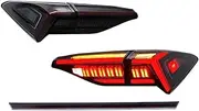 LED Tail Lights Assembly Compatible For Toyota Avalon 2018-2021 DRL Start UP Animation(Smoke)