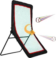 Baseball Rebounder,42X72In/4X7Ft Pitch Back Baseball Rebounder Net, Pitch Back N
