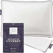 Lincove 100% Cotton Sateen Pillow Protector Cover - Zipper Pillow Cover - 500 Thread Count Luxury Cotton - Zippered Dust Pillow Protector Bed Pillow Case, Standard, 20”x26”
