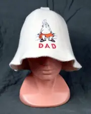 DAD funny 100% wool felt spa sauna hat for men, gift for dad