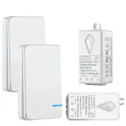 Wireless Light Switch and Receiver Kit No Wiring Expandable No Interference 2PCS