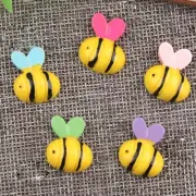 20 Mixed Color Flatback Resin Cute Bee Cabochons 17X20mm Flatback Charm