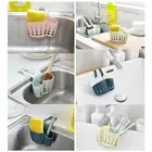 H White] Sponge Wire Balls Dishcloth Storage Drainage Hanging Basket