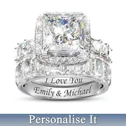 Brilliance Of Our Love Personalised Engraved Bridal Ring Set