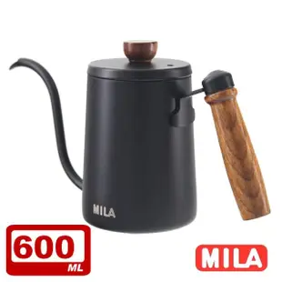 【MILA】木柄鶴嘴不鏽鋼手沖壺、細口壺(600ml)