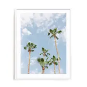 Artey | Palms - Framed Print - White Frame - 60 x 75cm