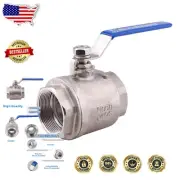 304 Stainless Steel Ball Valve 2" with Heavy-Duty Locking Handle - Reliable