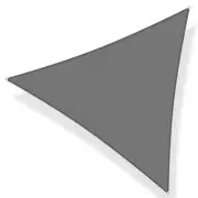 Artpuch Sun Shade Sail 16'X16'X16' Outdoor Equilteral Triangle Uv Block Gray
