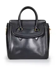Black Leather Heroine Handbag