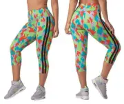 Zumba Fuego High Waisted Capri Leggings - Multi ~ XS, S, M, L, XL ~ New!