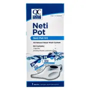 2 Pack Quality Choice Neti Pot Nasal Rinse Kit, 30 Ct