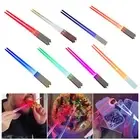 Chopsticks with Lr41 Batteries Light-up Utensils Glowing Led Lightsaber