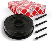 febi bilstein 37420 Pulley decoupled, for crankshaft with screws, pack of one