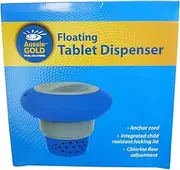 Aussie Gold Pool & Spa Deluxe Floating 3 Inch Chlorine Bromine Tablet Chemical Dispenser