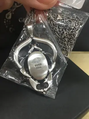 正品 GEORG JENSEN 喬治傑生 年度項鍊 2016 銀石  放大版 #606