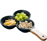 Party Dippers Trio Dipping Server With Bamboo Handle.