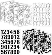 Iron on Letters and Numbers for Clothing, 12 Sheets of 0-9 Iron on Numbers and A-Z Iron on Letters, Black and White, Heat Transfer Vinyl for Fabric, T-Shirt, Jersey, Bags, DIY Craft