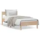 vidaXL Bed Frame with Headboard 90x190 cm Solid Wood Pine