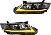Compatible For TOYOTA CAMRY 2009-2011 HEAD LAMP Headlights DRL Day Running Light LED Fog Lights Car Accessory Head Lamp