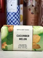 Bath & Body Works Shea Butter Cleansing Bar Body Soap Sealed 5 oz Cucumber Melon