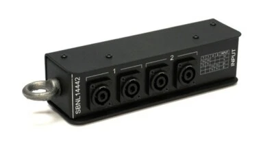 Whirlwind SBNL14442 Speakon Speaker Splitter Box 1 NL4 to 4NL4 stage box