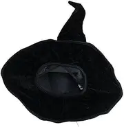 [Generic] Witch Hat For Women - Halloween Curved Pointed Witch Hat | Elegant Witches Hat | Black Fashion Wide Brim Foldable Halloween Costume | Curved Witches Hat Women Halloween Party Masquerade Costumes