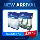 Pure Living Portable Rechargeable USB Neck Fan Neckband Leafless