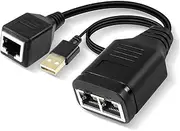 Female 1 to 2 Adapter Cable Network Hundred Megabit Network Sharer RJ45 Multi-Functional 1 to 2 Network Splitter Easy to Use