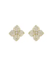 Piranesi 18K Yellow Gold Fiore Diamond Pave Flower Small Stud Earrings