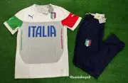Puma Men's FIGC Italia Training Jersey & Pants, White/Peacoat, Size M