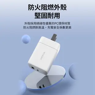 NOKIA 30W GaN氮化鎵 PD充電器 type-c USB 充電頭 快充頭 豆腐頭 充電器 快速充電 P6307