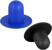 [XIHIRCD] 2pcs Pool Plugs for Above Ground Pool, Filter Pump Strainer Hole Stopper Pool Wall Plug Replacement Compatible with Intex and Bestway (Blue, Black)