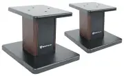 (2) 8” Dark Wood Bookshelf Speaker Stands For Edifier R1280T Bookshelf Speakers