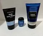 Bath And Body Works 3pc OCEAN Body Scrub/Wash, Daily Face Wash & Anti-bacterial