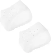 [Lurrose] Heel Pain Pads Cushion Insert for Shock Absorption Shoe Back Increase Insert Shoe Lift Inserts Feet Shoes Insoles for Men Silicone Shoe Pads White High Heels Men and Women Lifting