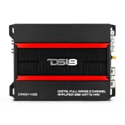 DS18 CANDY-X2B Compact Full-Range Class D 2-Channel Car Amplifier 800 Watts