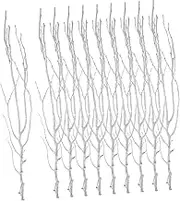 Generic 1set 50 Cm Dried Twigs Vases Artificial Plant Stem Tall Artificial Tree Decorative Fall Decor Pampas Twigs Branches Vase Cat Branches Crafts Home Decor Decorations Pot White 10pcs