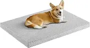 Joyofcife Memory Foam Dog Bed Crate Pad - Soft Fluffy Kennel Pad Crate Mat for Small Dogs, 29x20.5 Inch, Grey