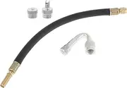 X AUTOHAUX 1 Set 45 Degree Copper Tire Valve Extension with Flexible Plastic 250mm Tyre Valve Stem Extender for Car Motorcycle RV Truck Bike