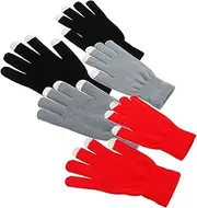 [CHILDWEET] Men's Winter Gloves Windproof Thermal Gloves Women Knitted Touch Screen Mitts